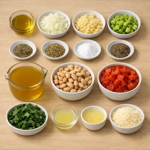 Ingredients for Tuscan White Bean Soup
