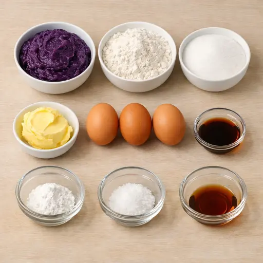 Ingredients for Ube Desserts