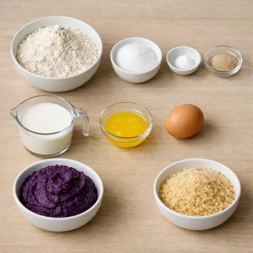 Ingredients for Ube Pandesal