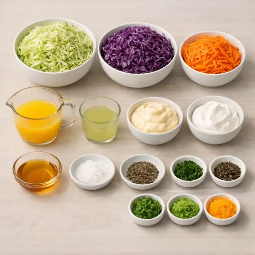 Ingredients for Ultimate Citrus Coleslaw