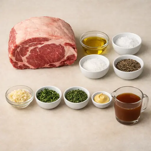 Ingredients for Ultimate Herb-Crusted Prime Rib