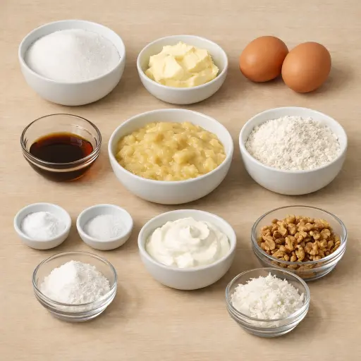 Ingredients for Ultimate Moist Banana Bread with a Twist