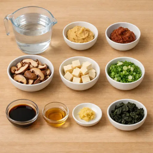 Ingredients for Umami Infused Miso Soup