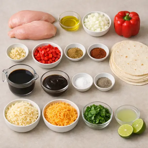 Ingredients for Unique Fusion Chicken Enchiladas