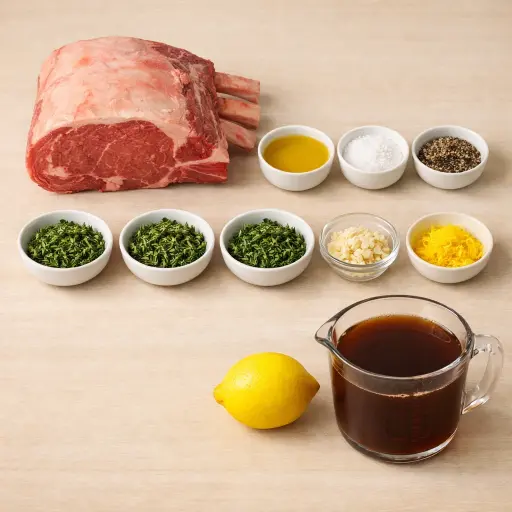 Ingredients for Unique Herb-Crusted Standing Rib Roast