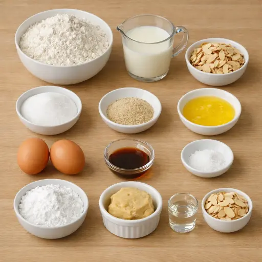 Ingredients for Vanilla Almond Swirl Bread