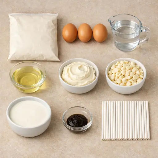 Ingredients for Vanilla Bean Cake Pops