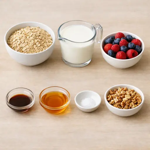 Ingredients for Vanilla Overnight Oats