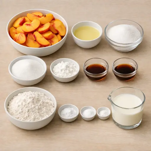 Ingredients for Vanilla Peach Cobbler