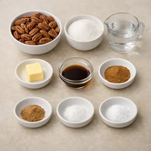 Ingredients for Vanilla Spice Candied Pecans