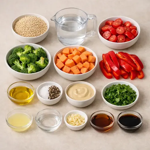 Ingredients for Vegan Buddha Bowl