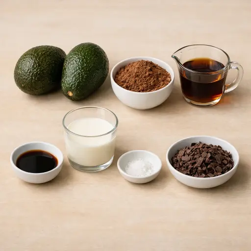 Ingredients for Vegan Chocolate Mousse