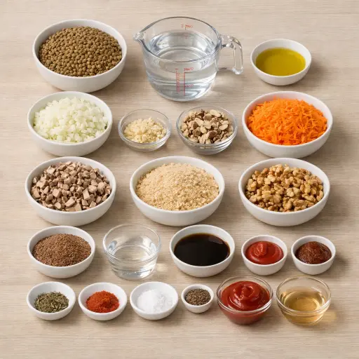 Ingredients for Vegan Lentil Loaf