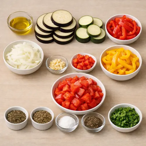 Ingredients for Vegan Ratatouille