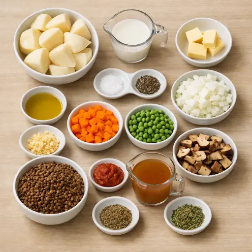 Ingredients for Vegan Shepherd's Pie