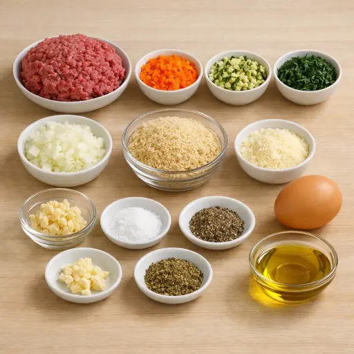 Ingredients for Vegetable Sneak-In Meatballs