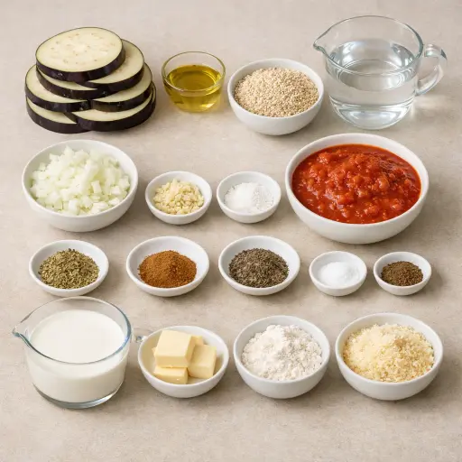 Ingredients for Vegetarian Quinoa Moussaka