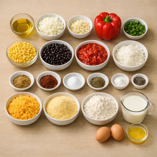 Ingredients for Vegetarian Tamale Pie