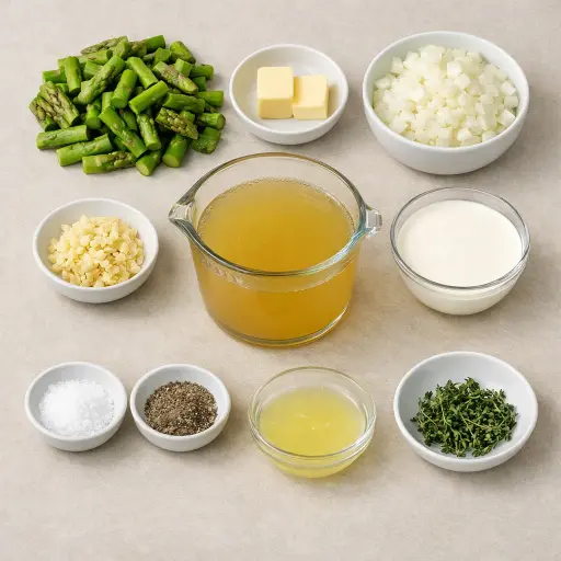 Ingredients for Velvety Asparagus Soup
