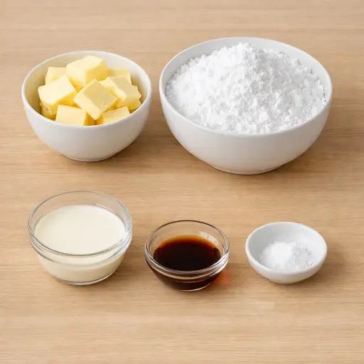 Ingredients for Velvety Buttercream Frosting