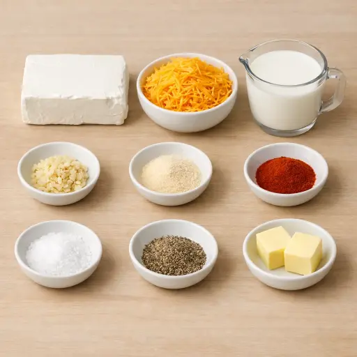 Ingredients for Velvety Cheese Dip