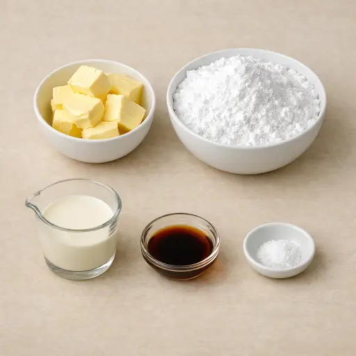 Ingredients for Velvety Vanilla Buttercream