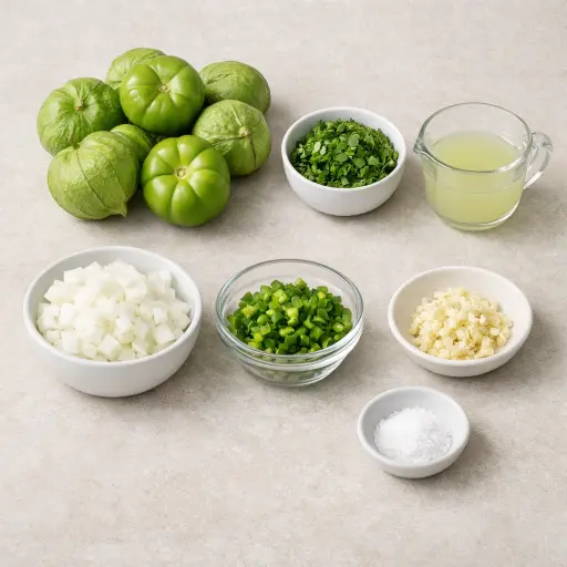 Ingredients for Verde Salsa Delight