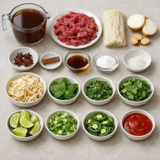 Ingredients for Vietnamese Pho