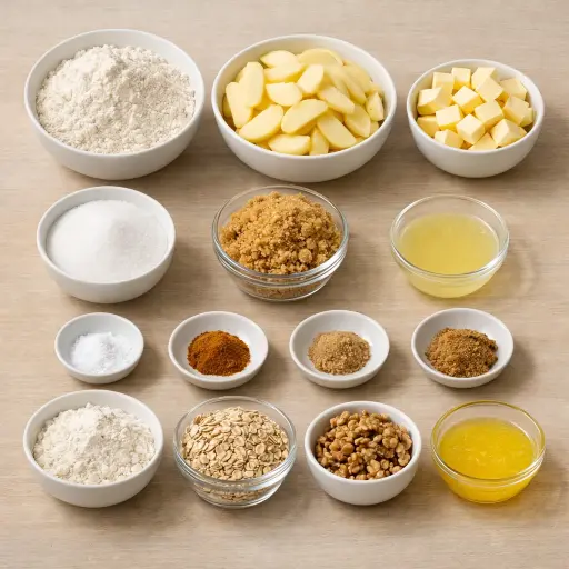 Ingredients for Vintage Apple Pie Bars