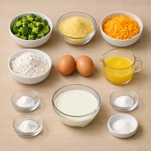 Ingredients for Vintage Broccoli Cornbread
