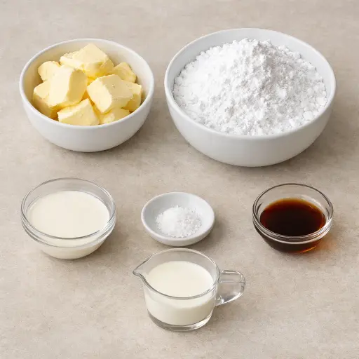 Ingredients for Vintage Buttercream Frosting