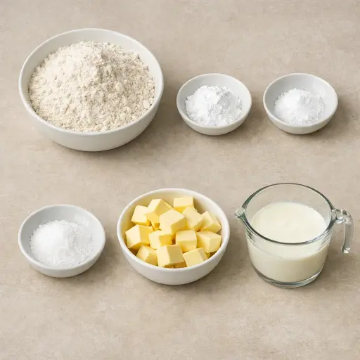 Ingredients for Vintage Buttermilk Biscuits
