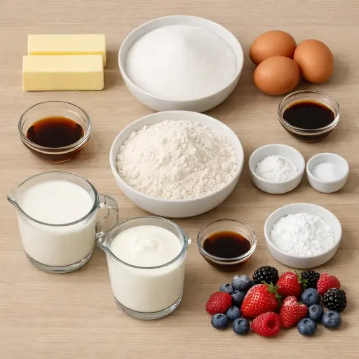 Ingredients for Vintage Cream Cake