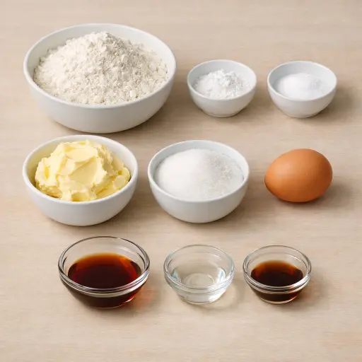 Ingredients for Vintage Cut-out Sugar Cookies