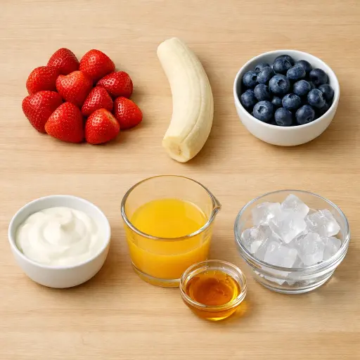 Ingredients for Vintage Fruit and Creamy Yogurt Blend