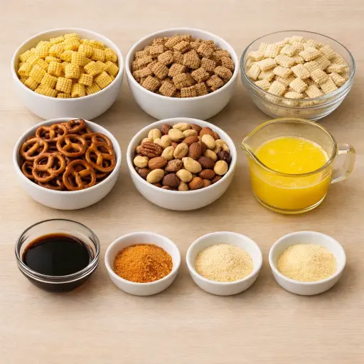 Ingredients for Vintage Snack Mix