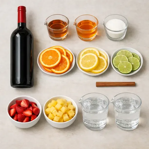 Ingredients for Vintage Spanish Punch