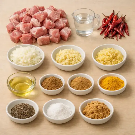 Ingredients for Volcanic Vindaloo