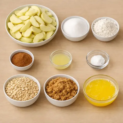 Ingredients for Warm Apple Crisp