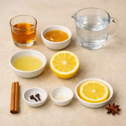 Ingredients for Warm Whiskey Elixir