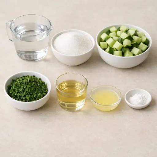 Ingredients for Water Lilies Sorbet