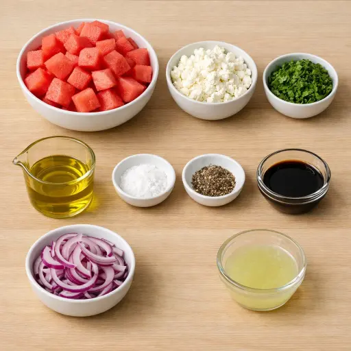 Ingredients for Watermelon Feta Salad