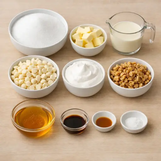 Ingredients for Whimsical Walnut Fantasy Fudge