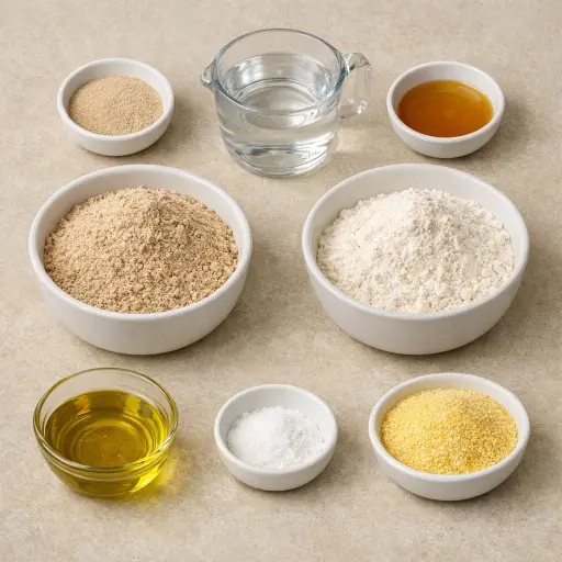 Ingredients for Whole Wheat Honey Pizza Dough