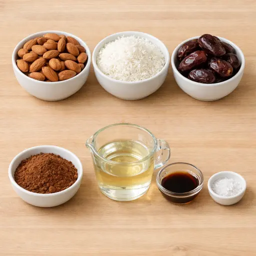 Ingredients for Whole30 Almond Joy Bars