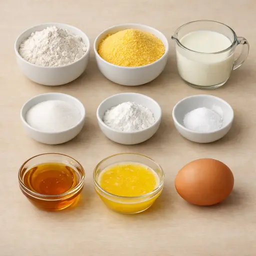 Ingredients for Wholesome Honey Corn Bread