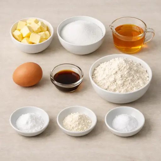 Ingredients for Wholesome Honey Sugar Cookies