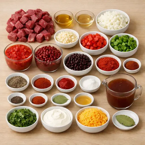 Ingredients for Wild Boar Chili