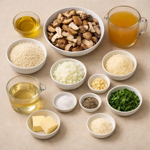 Ingredients for Wild Mushroom Risotto
