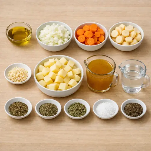 Ingredients for Winter Root Vegetable Stew